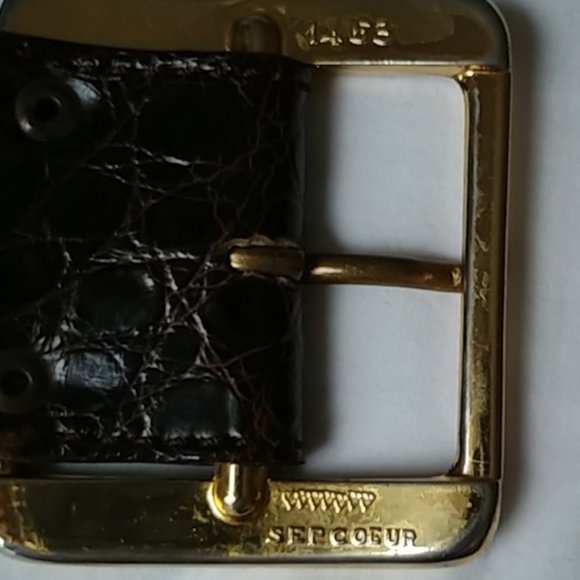 Sz.30🌞ALLIGATOR SKIN LEATHER BELT SZ. 30 - Picture 5 of 11